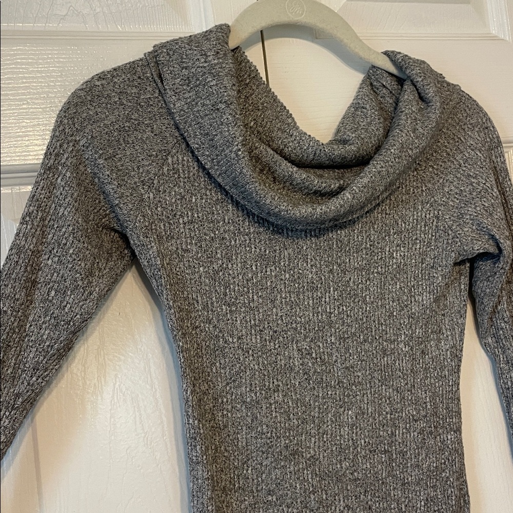 Express Cowl Neck Rib Knit Sweater - Picture 4 of 5